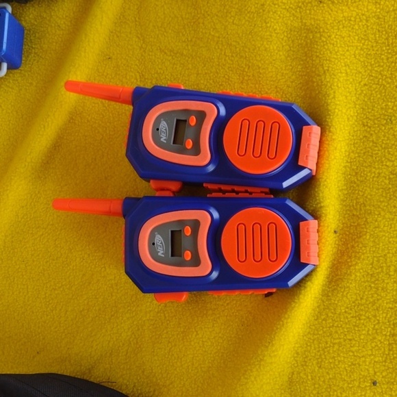 Nerf Kids Toy Walkie Talkie Set - Blue and Orange with Accessories - Picture 2 of 5